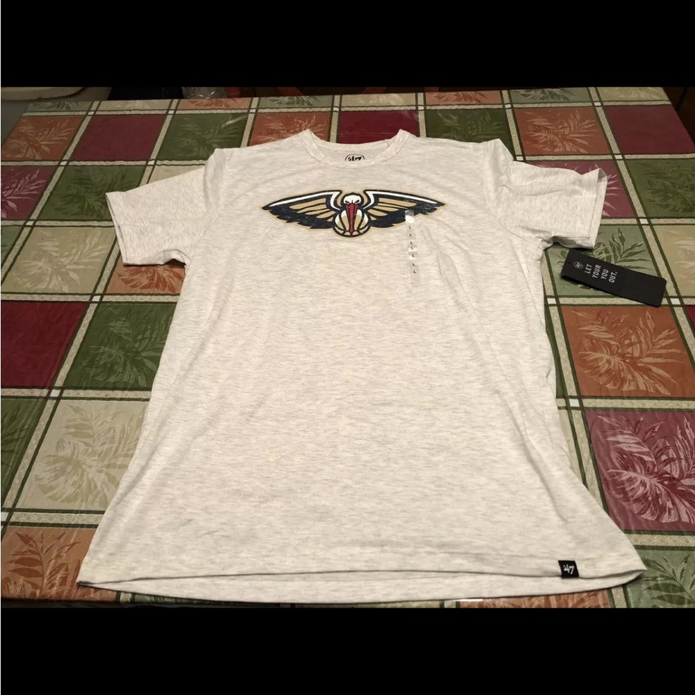 Men’s 47 Brand New Orleans Pelicans Logo Shirt NBA Basketball Large Medium